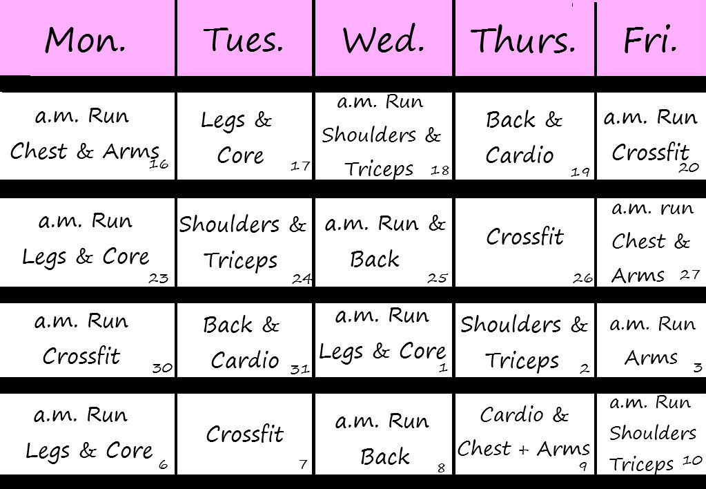 Keeping track of your workouts with an exercise calendar will help you ...