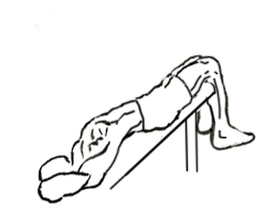 illustration of decline crunch in the start positon