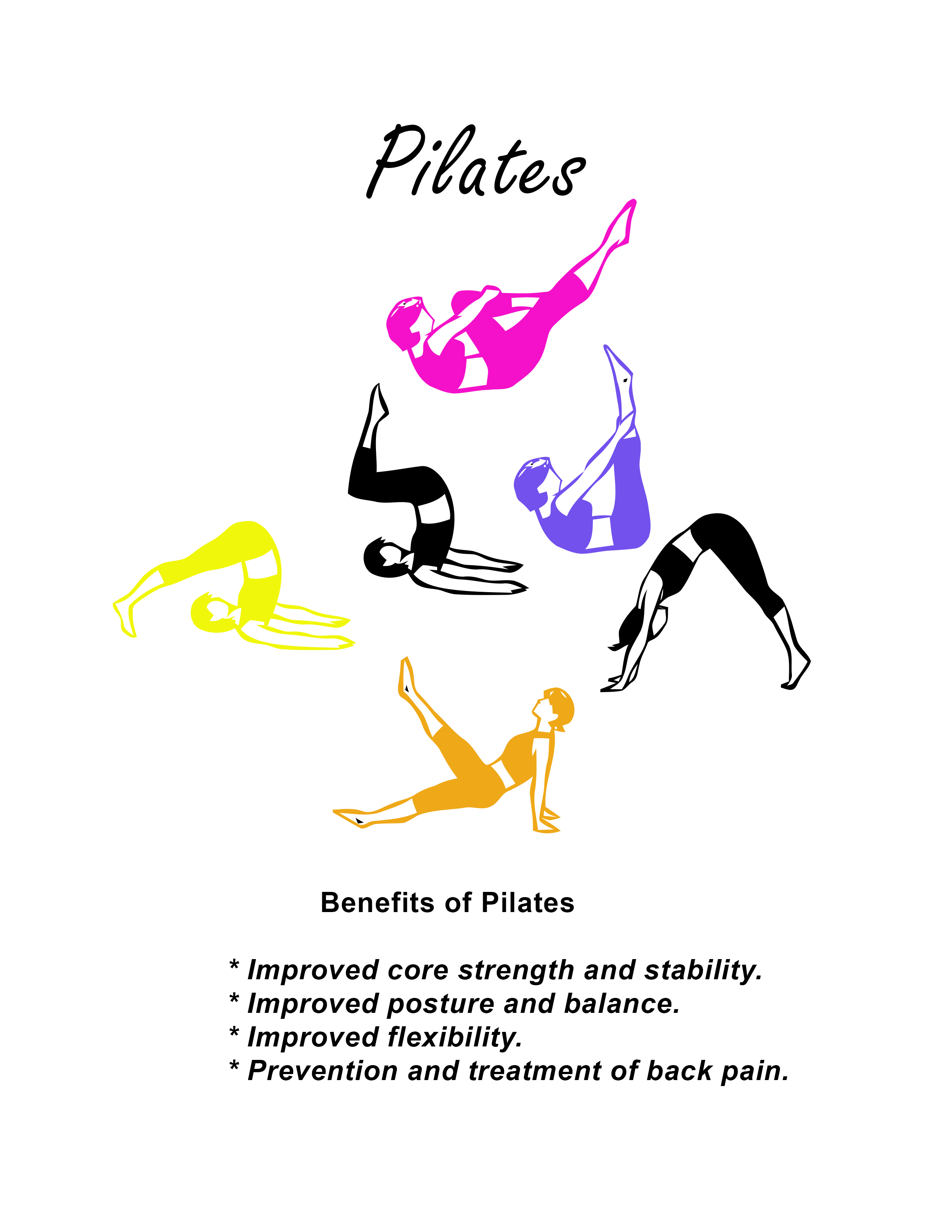 Pilates Exercise small poster you can download and print.