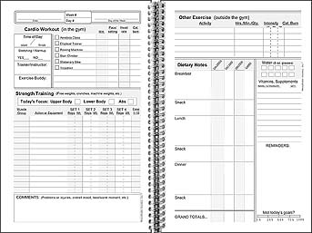 Image of log journal to help you plan your workout routines.