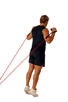 Image of resistance band calf workouts. 